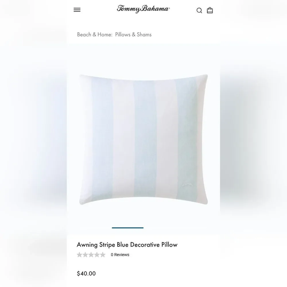 Tommy Bahama Awning Stripe Yellow Decorative Pillow - Set of 2